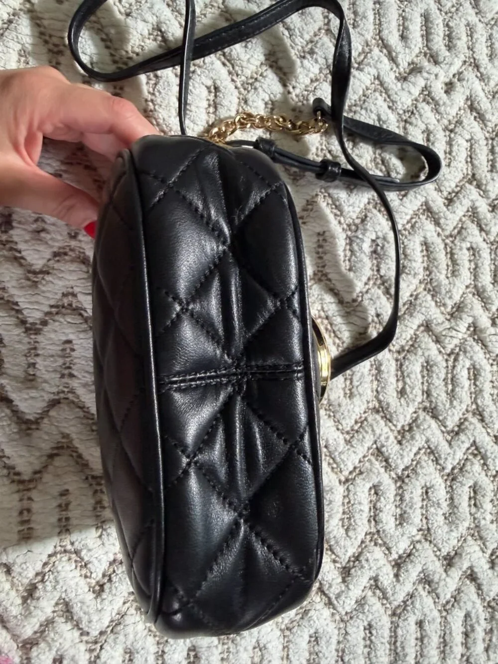 Michael Kors Quilted Black Leather Crossbody